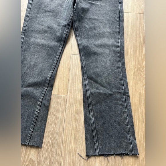 Free People We The Free Xena High Rise Slim Straight Leg Black Wash Size 28 - Picture 2 of 9